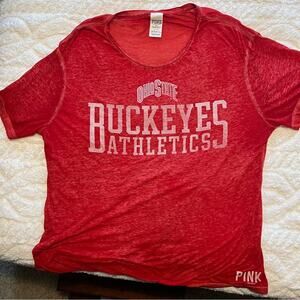 VS Pink Ohio State Buckeyes T-Shirt Sz LG Victorias Secret Athletics